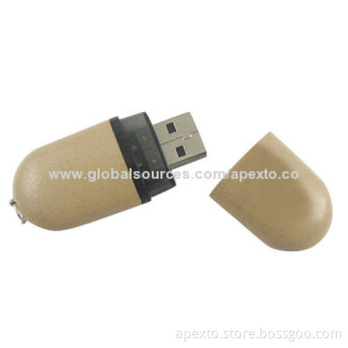 Recycle Plastic USB Stick/16GB Storage Capacity/Supports Password Protection and Bootable FunctionNew